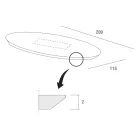 Matbord med oval plywoodskiva Tillverkat i Italien - Brontolo Viadurini