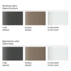 Matbord med fyrkantig skiva och glasunderrede Tillverkat i Italien - Tiseo Viadurini