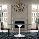 Matbord med rund skiva i hög kvalitet Fenix Made in Italy - Dollars Viadurini