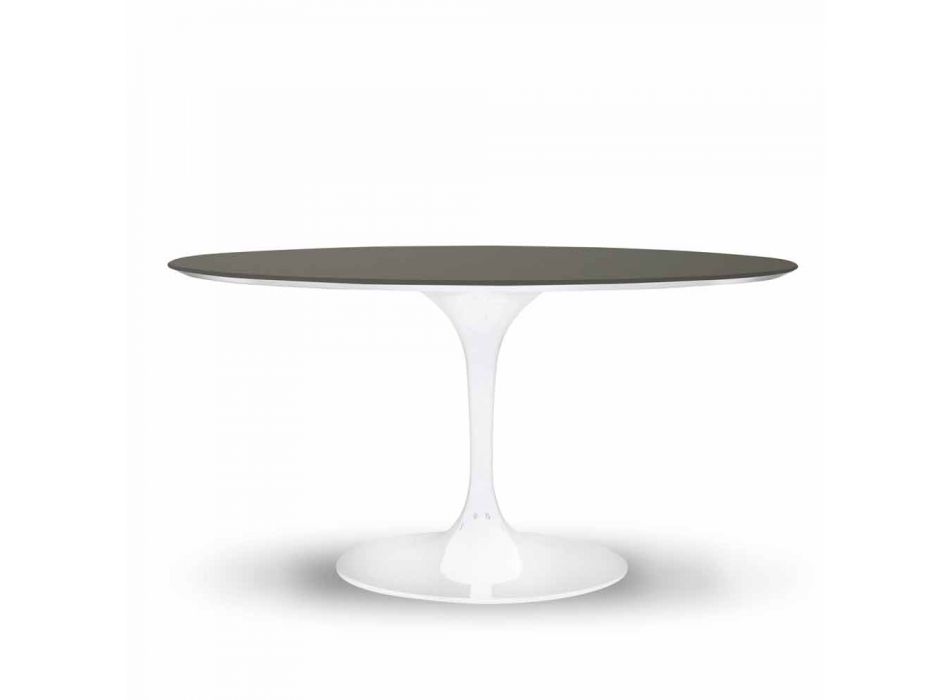 Matbord med rund skiva i hög kvalitet Fenix Made in Italy - Dollars Viadurini