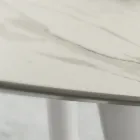 Matbord med rund laminamskiva Made in Italy - Lingotto Viadurini