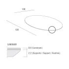 Matbord med rund laminamskiva Made in Italy - Lingotto Viadurini