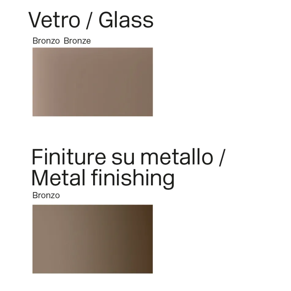 Opalia 320 cm matbord i glas och metall, tillverkat i Italien Viadurini