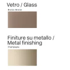 Opalia 320 cm matbord i glas och metall, tillverkat i Italien Viadurini