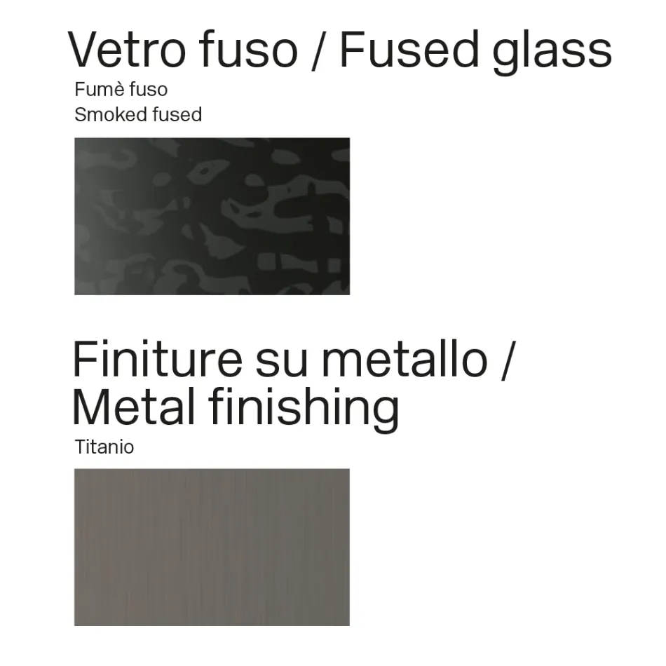 Opalia 320 cm matbord i glas och metall, tillverkat i Italien Viadurini