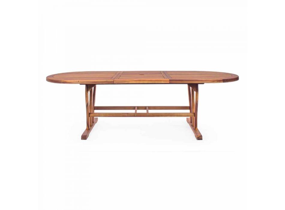 Utdragbart matbord utomhus upp till 240 cm i trä - Kaley Viadurini