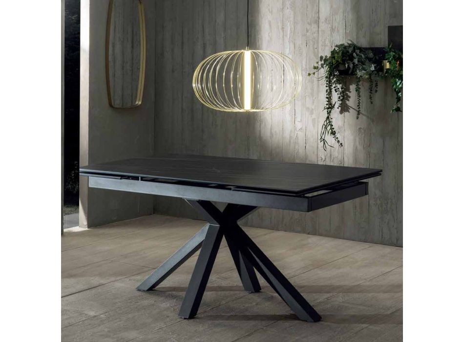 Design matbord med utdragbar keramisk topp Upp till 240 cm - Ultron Viadurini
