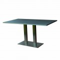 Design matbord med laminerad sten topp, 160x90cm, Newman