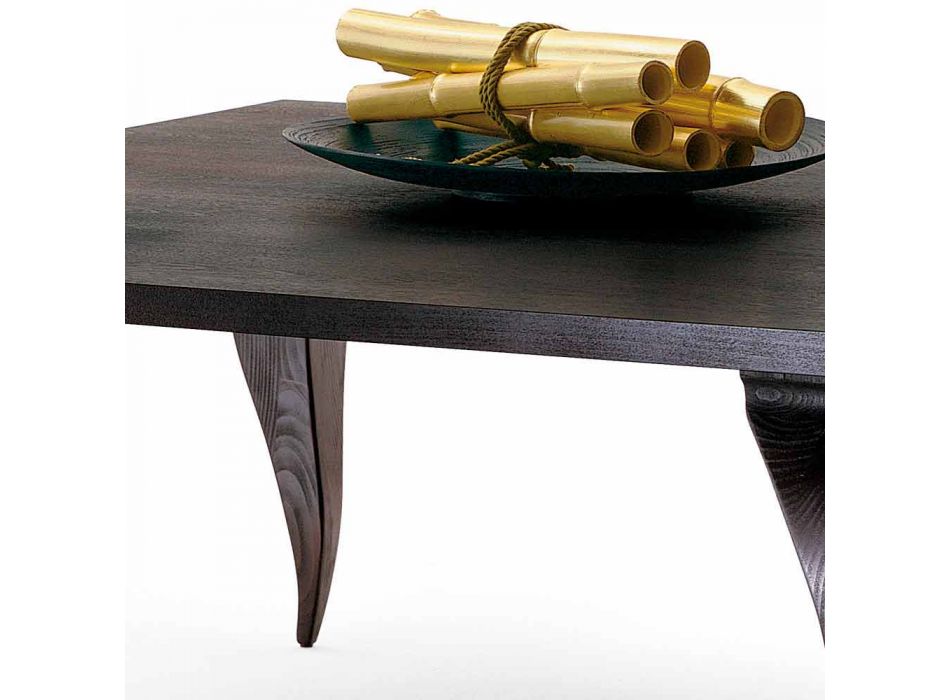 Matbord lyxig design i massivt trä, tillverkade i Italien, tråd Viadurini