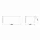 Design matbord i naturlig valnötdesign, L200xP100cm, Yvonne Viadurini