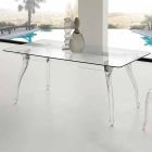 från modern design Matbord med härdat glasskiva Jinny Viadurini