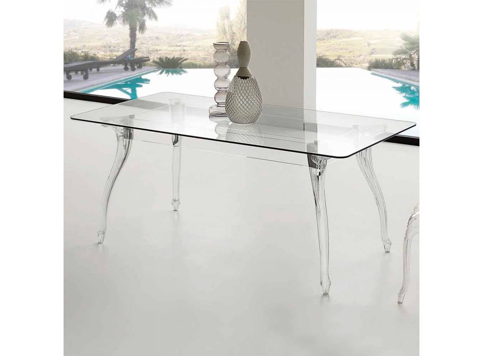 från modern design Matbord med härdat glasskiva Jinny Viadurini