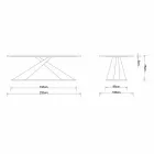 Modernt design matbord med Elliot gjort i Italien ek topp Viadurini