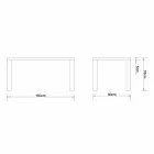 Modernt design matbord i massiv ek, L160xP90cm, Loran Viadurini