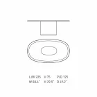 Oval matbord i modern design i blå MDF och koppar tillverkad i Italien - Oku Viadurini