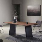 Design matbord med knuten ekskiva tillverkad i Italien - Simeone Viadurini