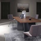 Design matbord med knuten ekskiva tillverkad i Italien - Simeone Viadurini