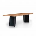 Design matbord med knuten ekskiva tillverkad i Italien - Simeone