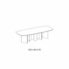 Designmatbord i keramiskt och rökt glasunderlag i Italien - slumpmässigt Viadurini