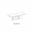 Designmatbord i keramiskt och rökt glasunderlag i Italien - slumpmässigt Viadurini