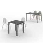 Designmatbord i Hpl och färgad polyeten Tillverkat i Italien - Jamala Viadurini