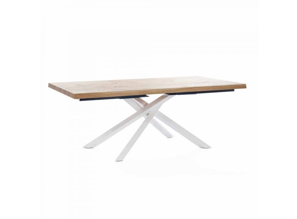 Design matbord i trä och metall tillverkat i Italien - skeppare Viadurini