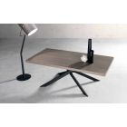Design matbord i ek och metall gjord i Italien Oncino Viadurini