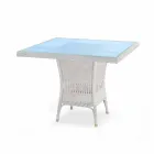 Tabell designer dining polyeten handvävda Chad Viadurini