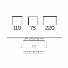 Design matbord i rökt glas och oljad ask tillverkad i Italien - Croma Viadurini