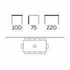Matbord för modern design i Gres och Ash tillverkad i Italien - Charol Viadurini