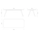 Kvalitetsmatbord med askskiva Tillverkat i Italien - Ulma Viadurini