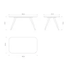 Kvalitetsmatbord med askskiva Tillverkat i Italien - Ulma Viadurini