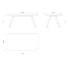 Kvalitetsmatbord med askskiva Tillverkat i Italien - Ulma Viadurini