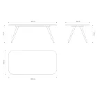 Kvalitetsmatbord med askskiva Tillverkat i Italien - Ulma Viadurini