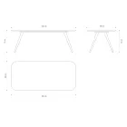 Kvalitetsmatbord med askskiva Tillverkat i Italien - Ulma Viadurini