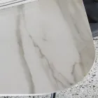 Elliptiskt matbord i stål och polerad keramik Florim - Gelsino Viadurini