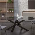 Elliptiskt matbord i keramik och aluminium - Yamir