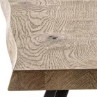 Fast matbordsunderrede i metall och ekfanerad skiva - Termoli Viadurini