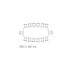 Fast matbord med fatskiva i keramik Made in Italy - Glasögon Viadurini