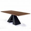 Fanerat matbord med stålbas Tillverkad i Italien - Dalmata