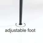 Matbord i stål med Mdf-skiva i ekfinish - Gherardo Viadurini