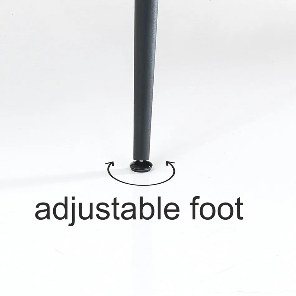 Matbord i stål med Mdf-skiva i ekfinish - Gherardo Viadurini