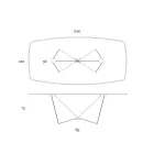 Matbord i 3 mm keramik och metallunderrede Tillverkat i Italien - Pion Viadurini