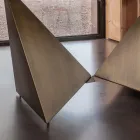 Matbord i 3 mm keramik och metallunderrede Tillverkat i Italien - Pion Viadurini