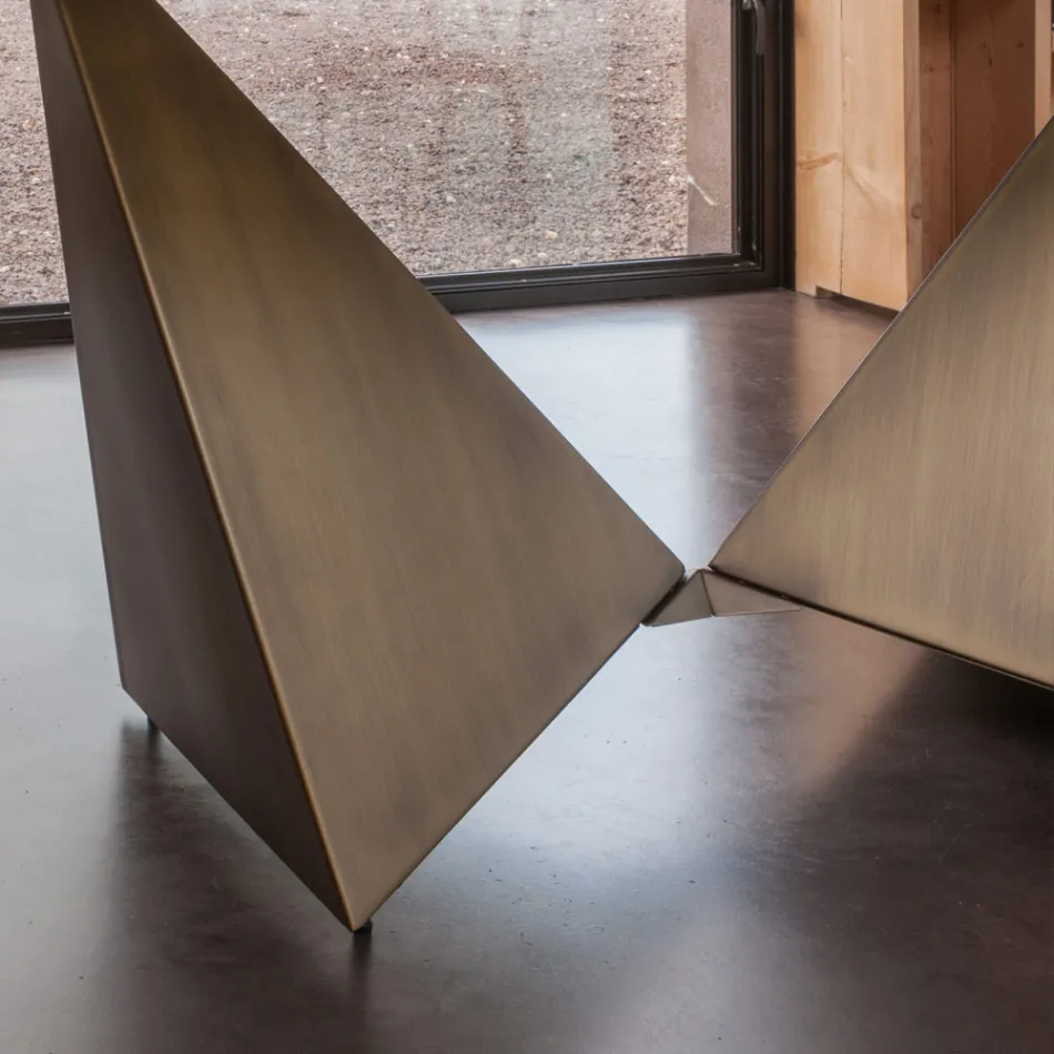 Matbord i 3 mm keramik och metallunderrede Tillverkat i Italien - Pion Viadurini