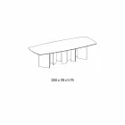 Keramiskt matbord och Extralight Glass Base i Italien - Slumpmässigt Viadurini