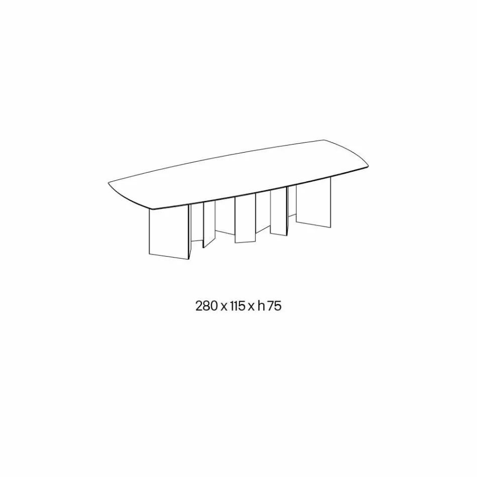 Keramiskt matbord och Extralight Glass Base i Italien - Slumpmässigt Viadurini