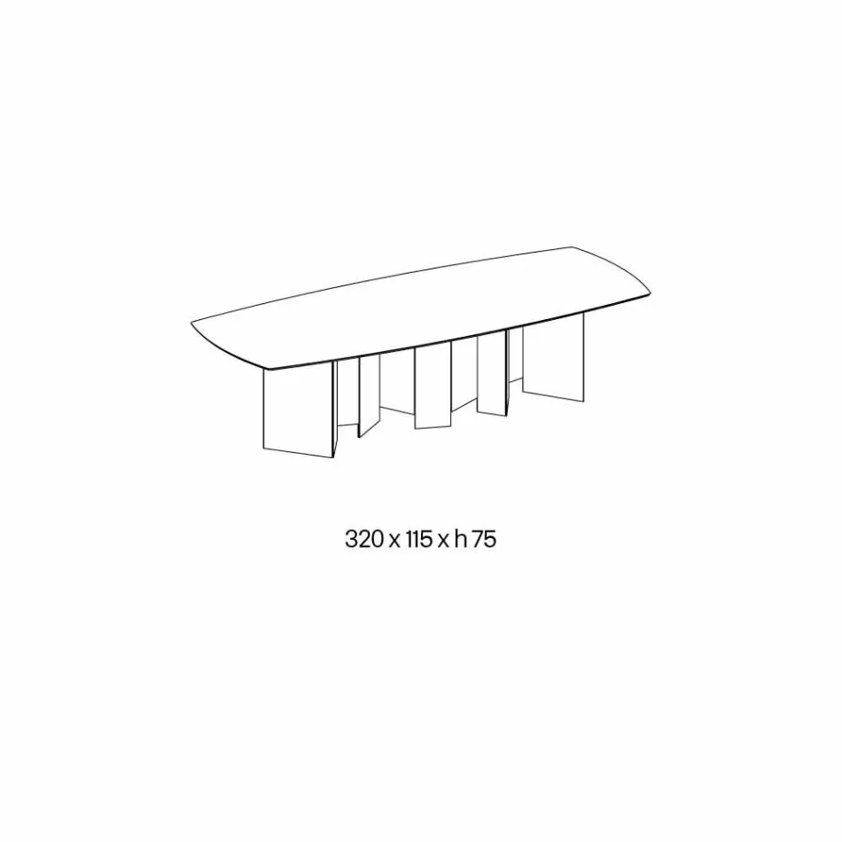 Keramiskt matbord och Extralight Glass Base i Italien - Slumpmässigt Viadurini