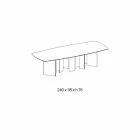 Keramiskt matbord och Extralight Glass Base i Italien - Slumpmässigt Viadurini