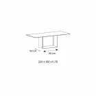 Emperador Keramik- och bronsmetallbord i Italien - Mörkbrunt Viadurini